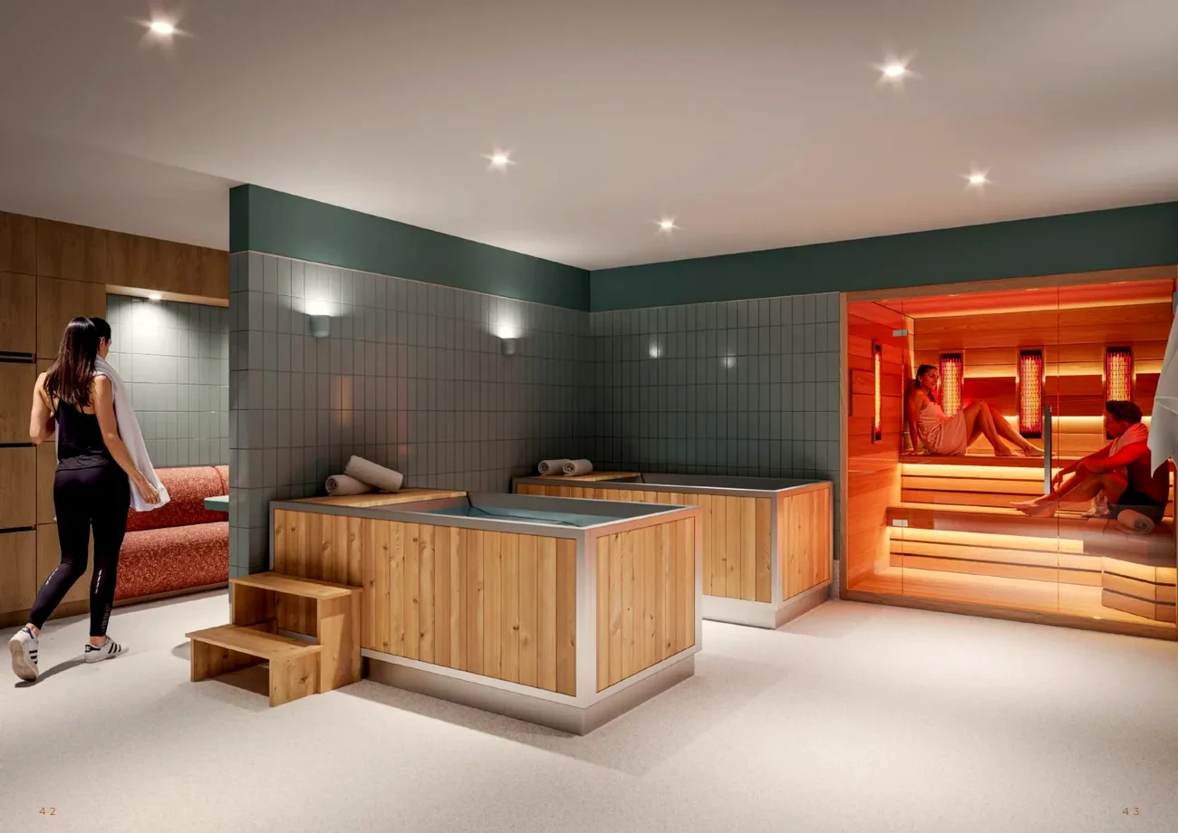 Residents' spa and sauna suite at One Trafford Edge