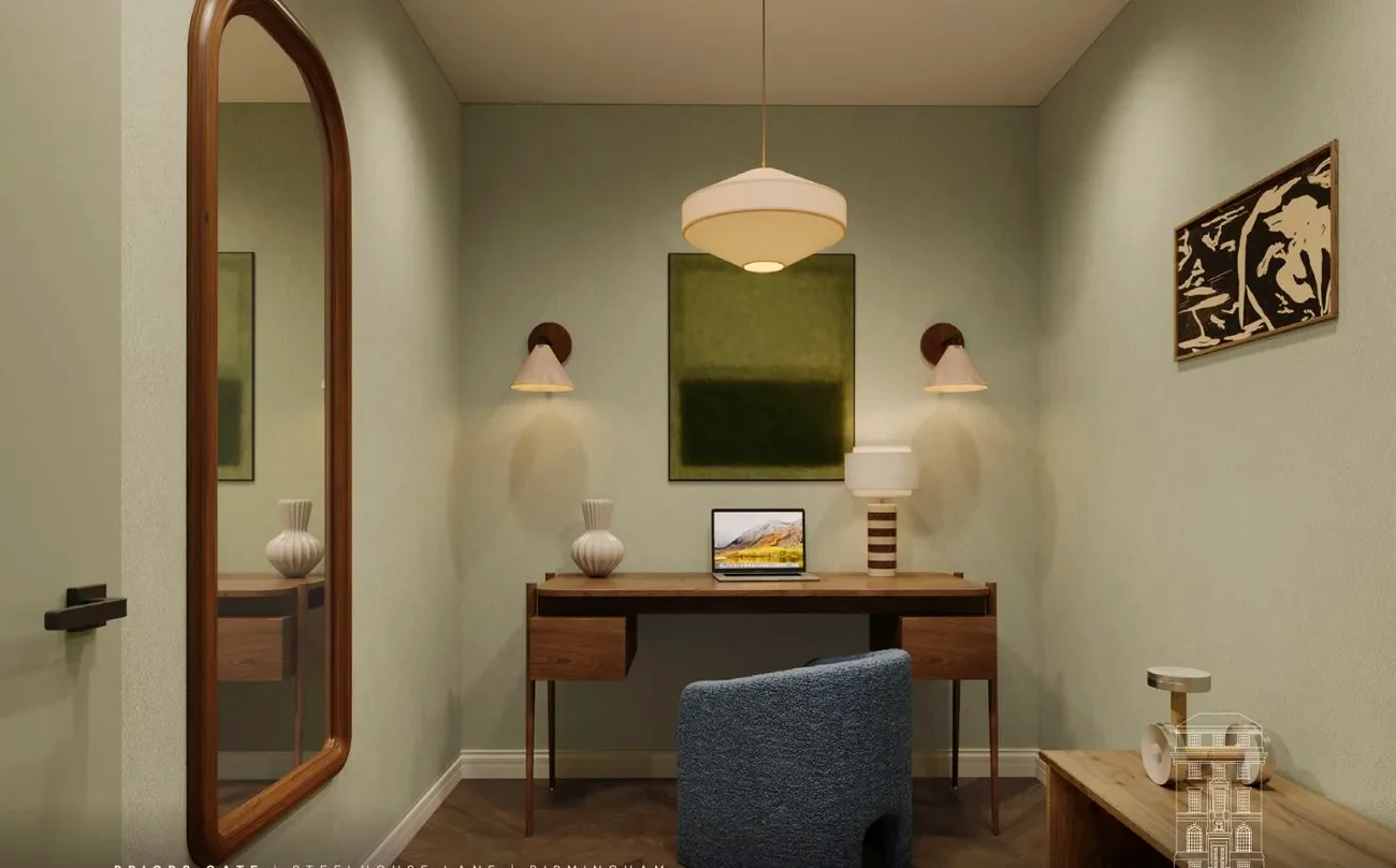 Study space in a Priors Gate apartment